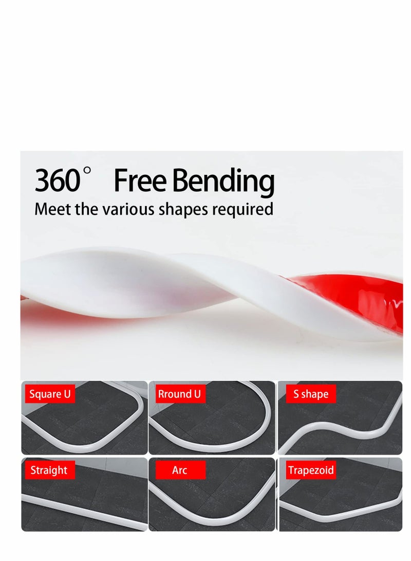 78-Inch Collapsible Shower Water Dam - Effective Threshold Stopper for Bathroom & Kitchen, Keeps Floors Dry and Prevents Water Leakage - Image 4