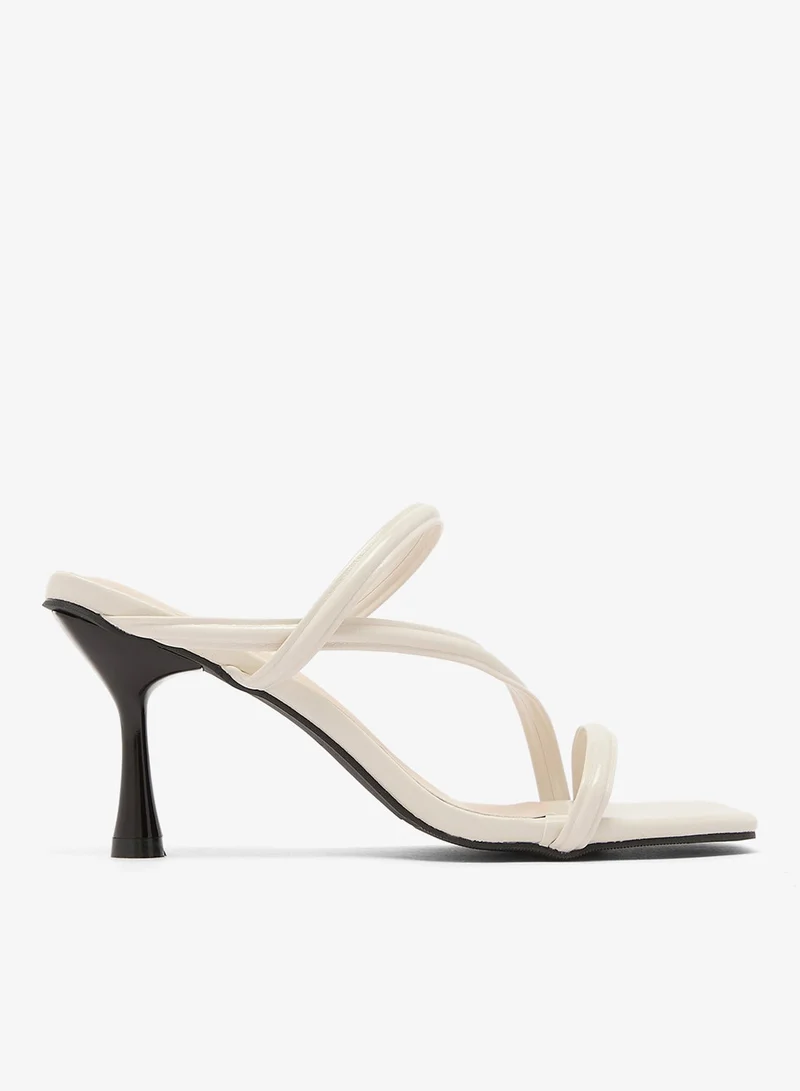 Ella White Strap Detail High Heels for Women | Best Price UAE