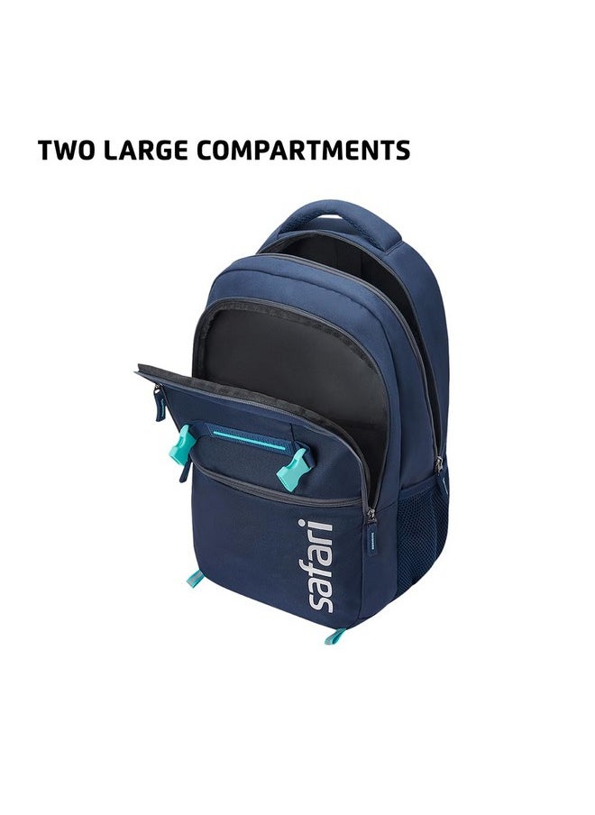 Safari Safari Surge Laptop Bag, 30 Ltrs, 2 compartments, 2 front smart organizers, Water Resistant, College Bag For Men & Women, School Bags for Boys & Girls, Laptop/Office Backpack for Men & Women, Blue  - Image 5