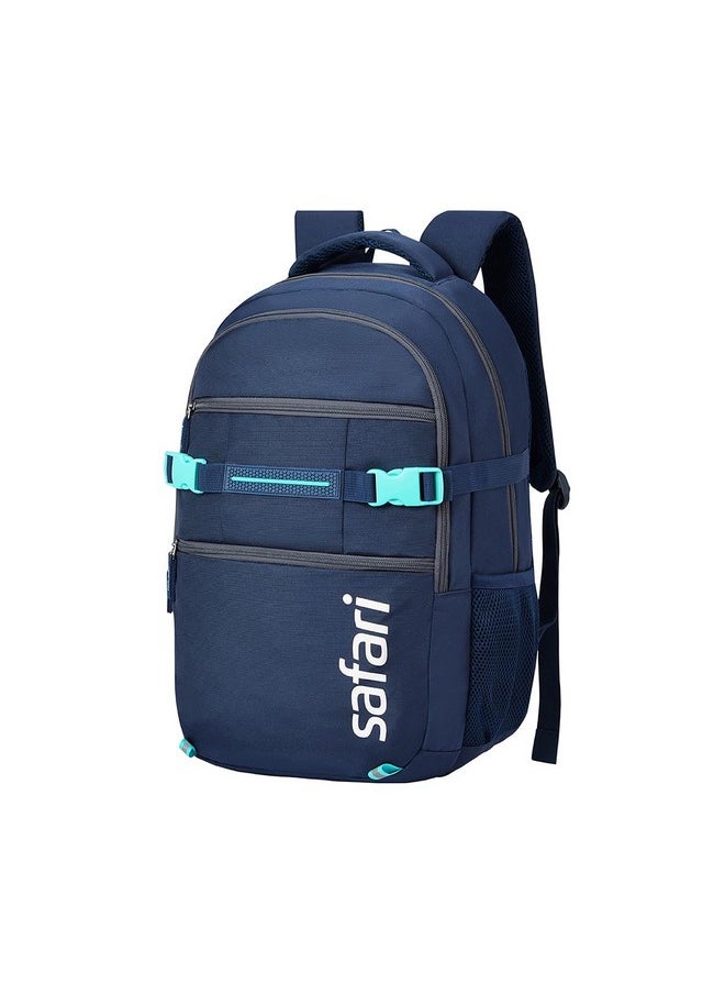 Safari Safari Surge Laptop Bag, 30 Ltrs, 2 compartments, 2 front smart organizers, Water Resistant, College Bag For Men & Women, School Bags for Boys & Girls, Laptop/Office Backpack for Men & Women, Blue  - Image 2