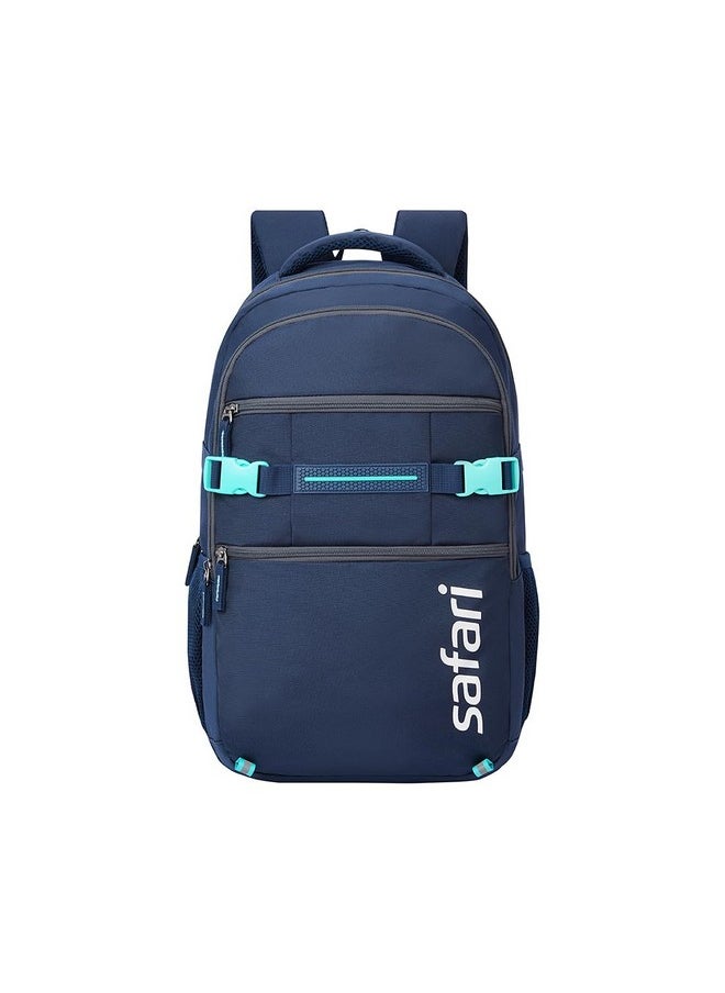 Safari Safari Surge Laptop Bag, 30 Ltrs, 2 compartments, 2 front smart organizers, Water Resistant, College Bag For Men & Women, School Bags for Boys & Girls, Laptop/Office Backpack for Men & Women, Blue  - Image 1