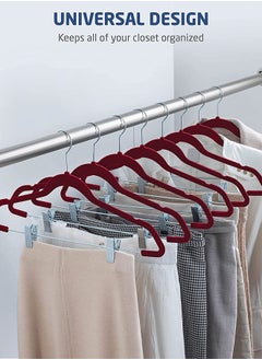 ZOBER Premium Velvet Skirt Hangers with metal clips  - Image 2