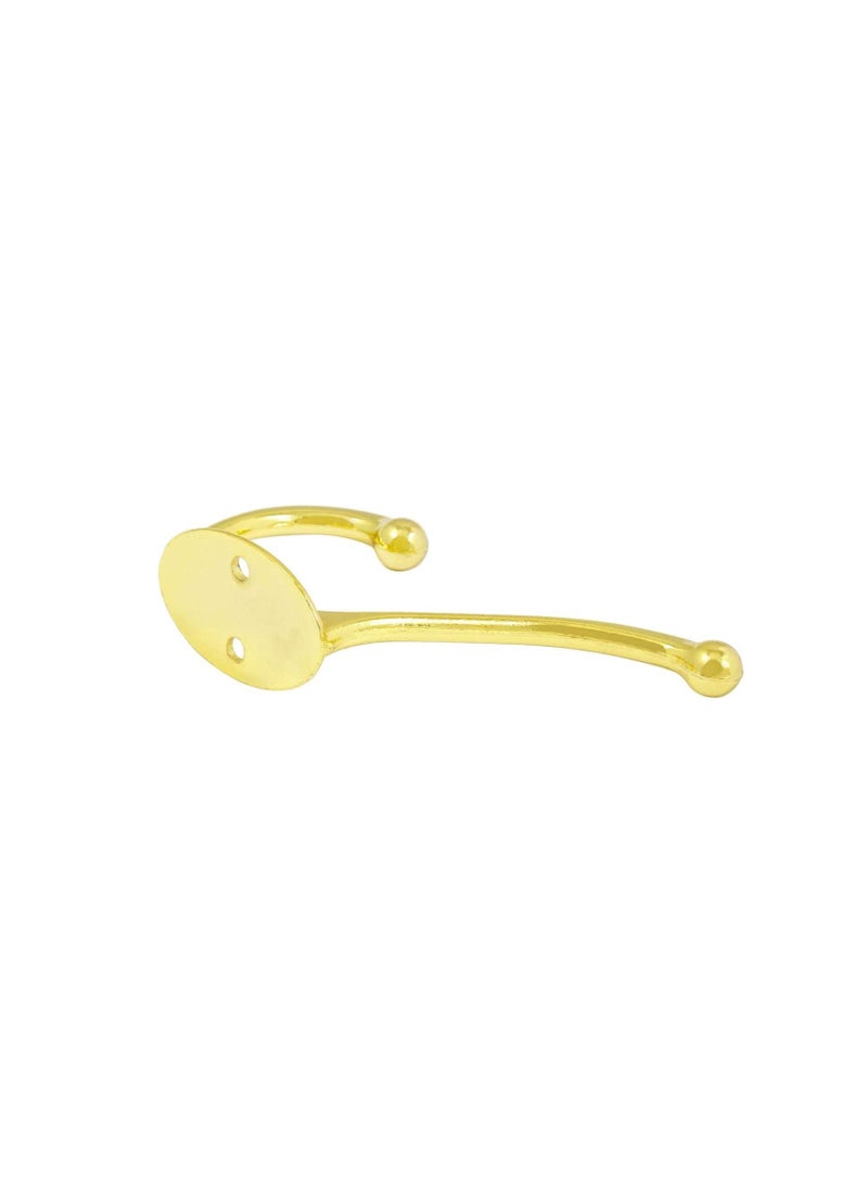 Metal Hat And Coat Hook Wall Hanger, Gold  - Image 3
