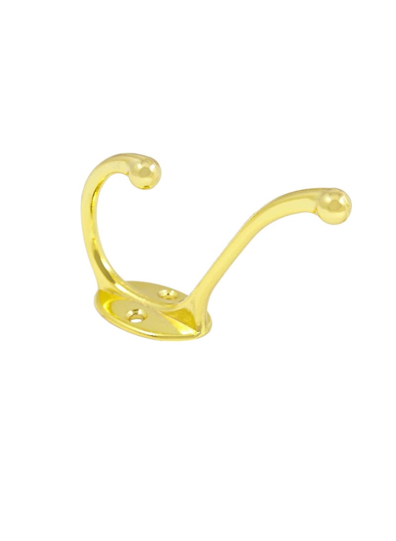 Metal Hat And Coat Hook Wall Hanger, Gold  - Image 2
