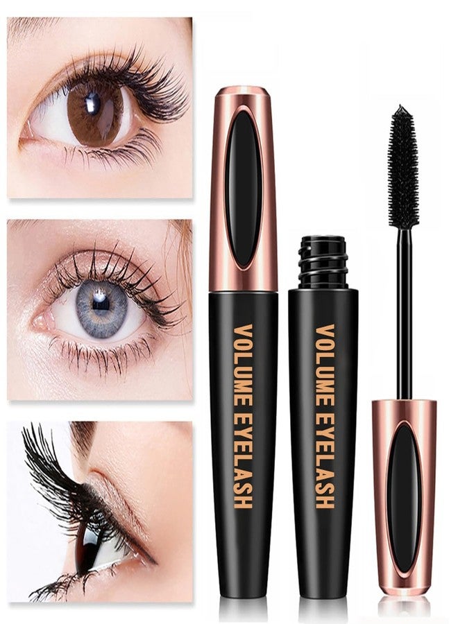 Tiejdhr 4D Silk Fiber Lash Mascara Extension Voluminous Mascara Waterproof & Smudge-Proof Long-Lasting 24 Hours No Flaking Longer Thicker Eyelashes,All Day Exquisitely Full (3 Packs) - Image 2
