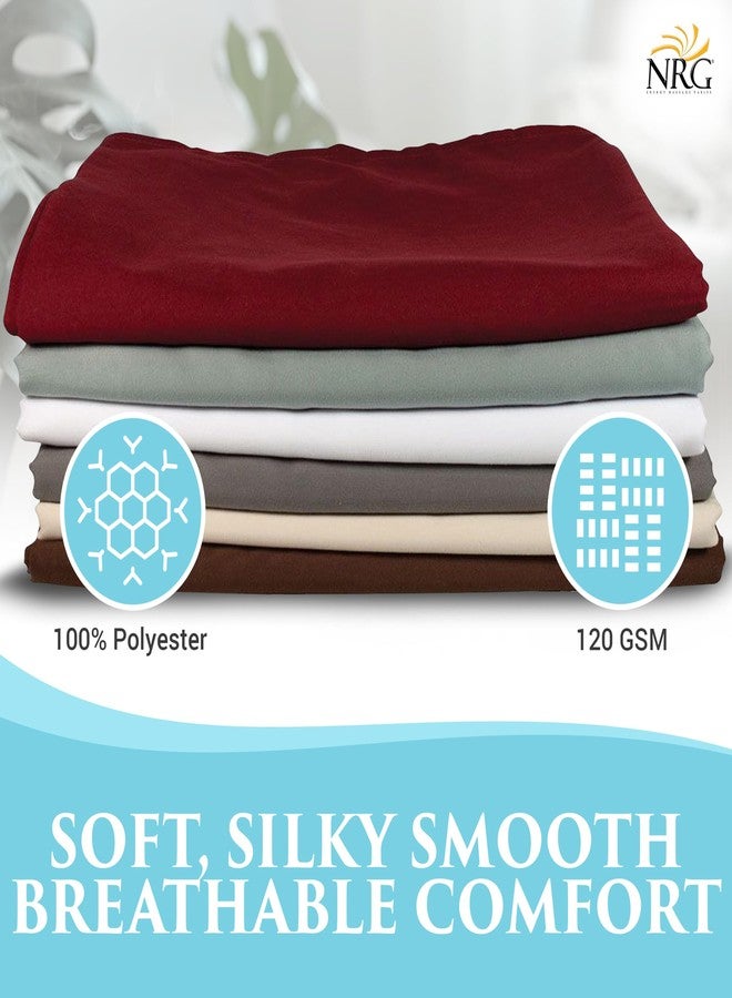 NRG Premium Microfiber Fitted Massage Table Sheet, Single Sheet - 100% Double Brushed Polyester Soft as Silk - 120 GSM - Wrinkle Resistant and Resists Pilling - 77 x 36 inches - Color: Merlot - Image 4