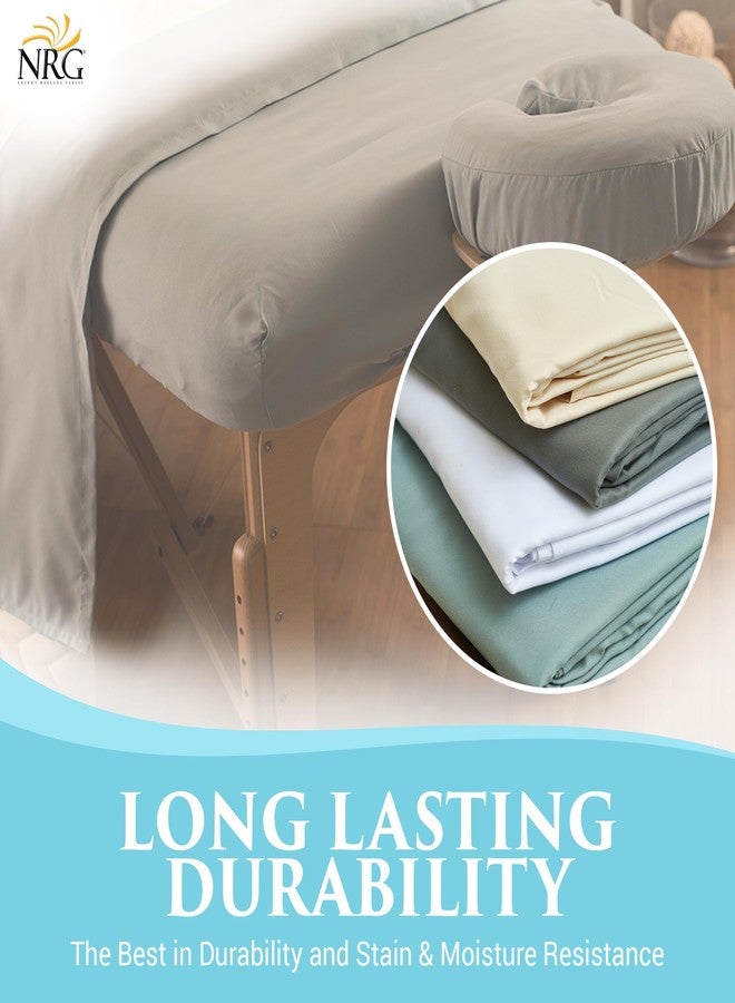 NRG Premium Microfiber Fitted Massage Table Sheet, Single Sheet - 100% Double Brushed Polyester Soft as Silk - 120 GSM - Wrinkle Resistant and Resists Pilling - 77 x 36 inches - Color: Merlot - Image 5