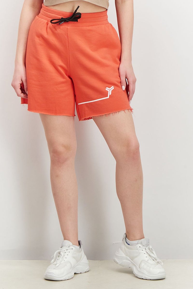 JOHN RICHMOND Women Sportswear Fit Training Shorts, Red - Image 1