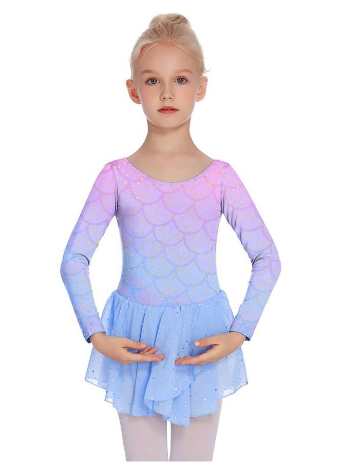 Arshiner Kids Girls Classic Long Sleeve Leotard Crisscross Dance Ballet Dress - Image 2