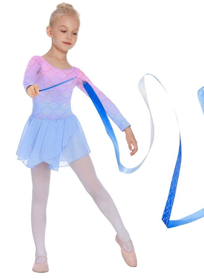 Arshiner Kids Girls Classic Long Sleeve Leotard Crisscross Dance Ballet Dress - Image 4