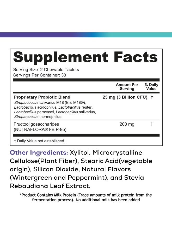PURE RESEARCH Dental Probiotic - 11 Probiotic Strains, Digestive Enzymes - Powerful Probiotic Blend - For support of Fresh Breath & for Oral health - Includes Tongue Sc - 60 Day Supply - Image 5