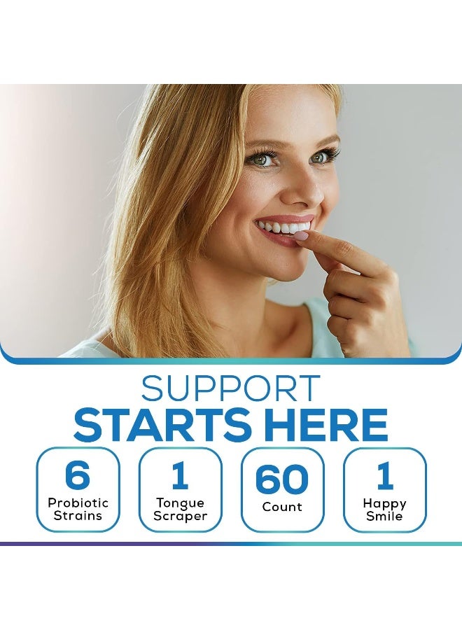 PURE RESEARCH Dental Probiotic - 11 Probiotic Strains, Digestive Enzymes - Powerful Probiotic Blend - For support of Fresh Breath & for Oral health - Includes Tongue Sc - 60 Day Supply - Image 3