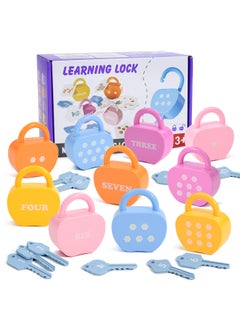 Generic Early Education Matching Numbers And Letters Unlock Game Key Fine Movements Children's Training Baby Educational Toys-Color:Number Lock 10 Pieces-color Box  - Image 5