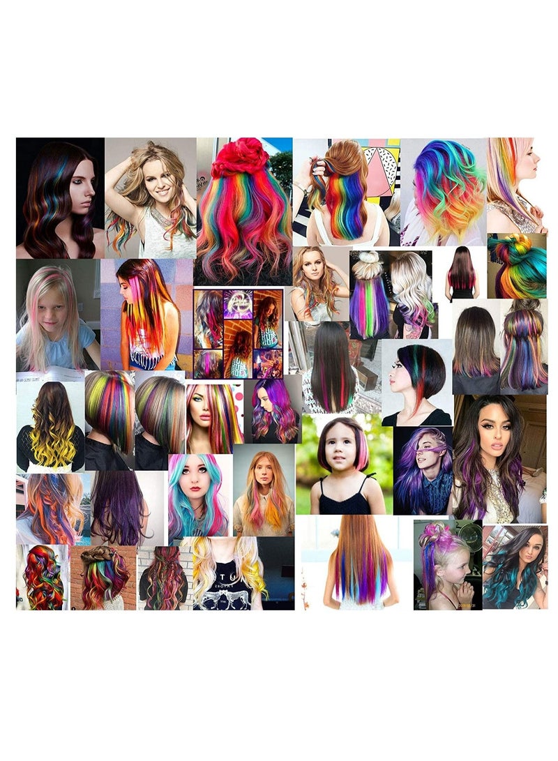 إستيل تبرز هير بيسيس للأطفال مشبك مستقيم في وصلات شعر ملونة للبنات والكبار لون زهري فاتح - Image 3