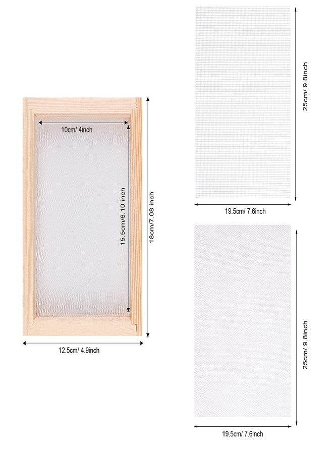 Cayway 8 Pack Dried Flower Paper Craft Set Include 5 x 7 Inch Wooden Paper Making Mold Frame, Dried Flowers, Replace Mesh Cloth - Image 3