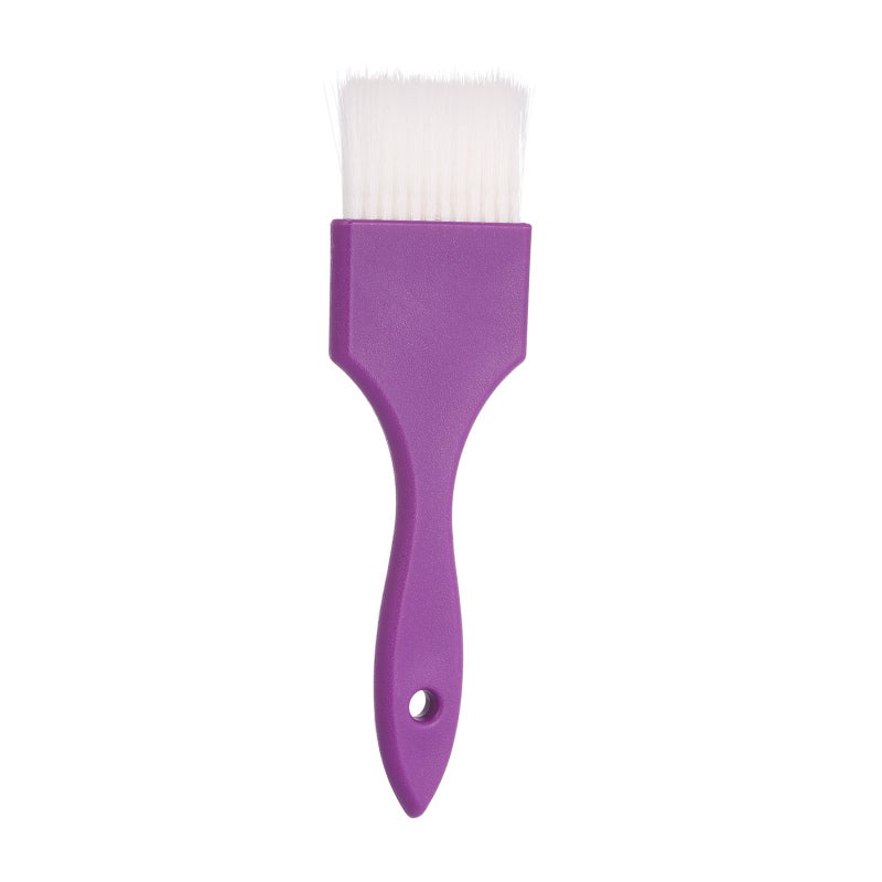 Hair Dyeing Brush Purple Sturdy Nylon Bristles Comfortable Tapered Handle - Easy To Clean Hair Tint Brush for Home DIY Hairdressing Salon Use - Image 1