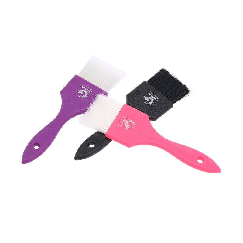 Hair Dyeing Brush Purple Sturdy Nylon Bristles Comfortable Tapered Handle - Easy To Clean Hair Tint Brush for Home DIY Hairdressing Salon Use - Image 3