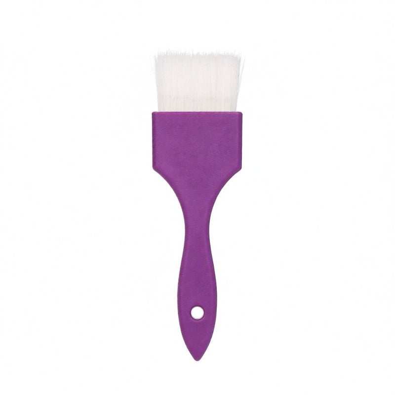 Hair Dyeing Brush Purple Sturdy Nylon Bristles Comfortable Tapered Handle - Easy To Clean Hair Tint Brush for Home DIY Hairdressing Salon Use - Image 5