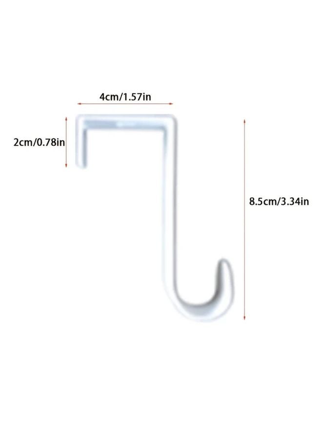 6 Pack White Plastic Door Hooks Wall Mount Easy Install For Hanging Bags Hats Keys - Image 4