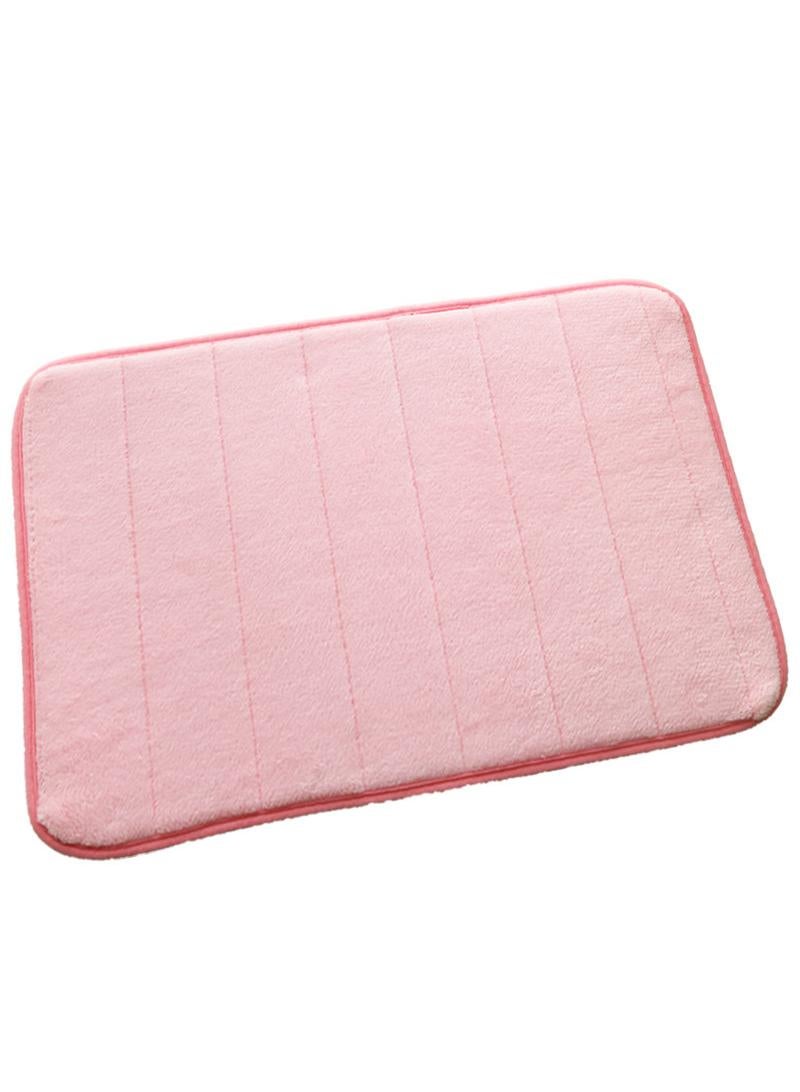 Bluejw 40*60CM Simple Thickened And Comfortable Coral Fleece Household Memory Foam Bathroom Absorbent Foot Mat - Image 2