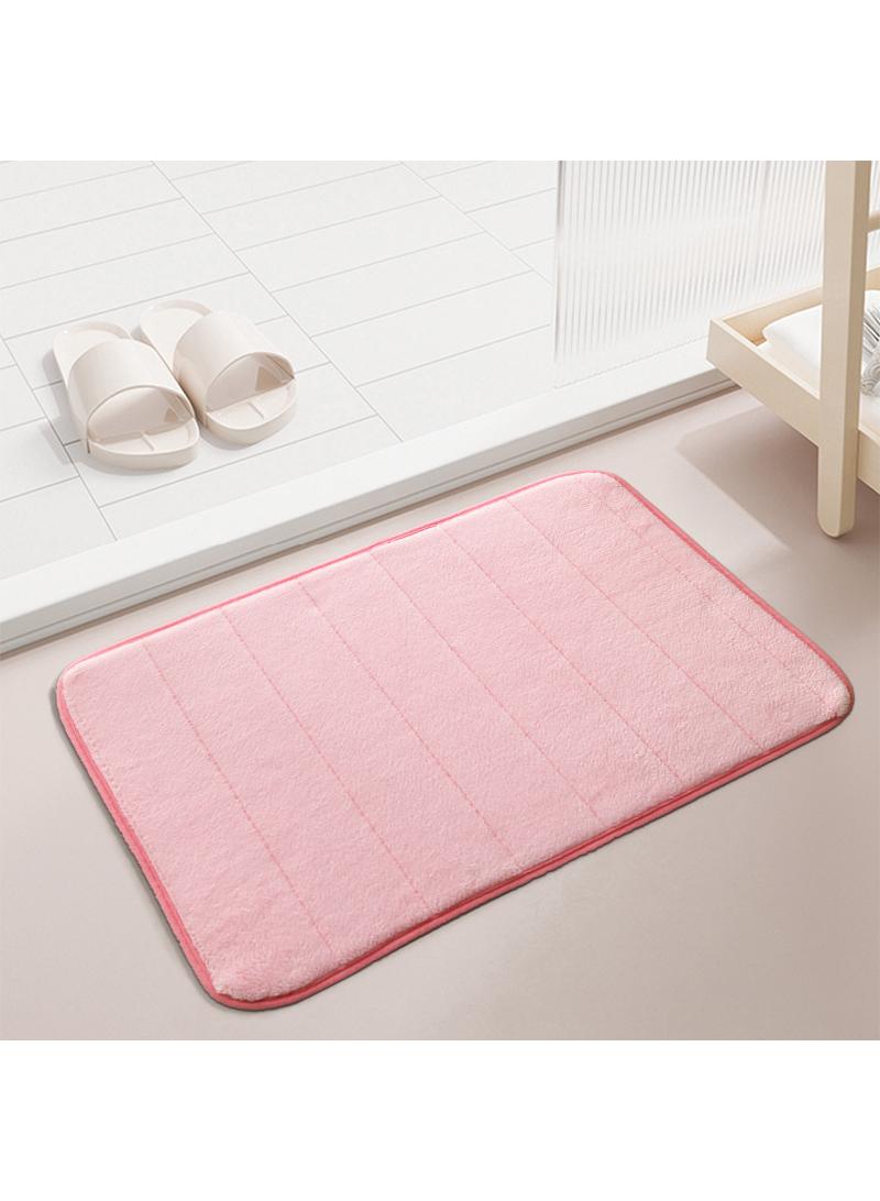 Bluejw 40*60CM Simple Thickened And Comfortable Coral Fleece Household Memory Foam Bathroom Absorbent Foot Mat - Image 1