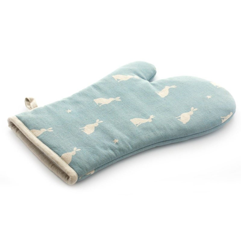 Dexam Rushbrookes Stargazing Hare 100% Cotton Oven Gauntlet Blue 33 x 20 - Image 2