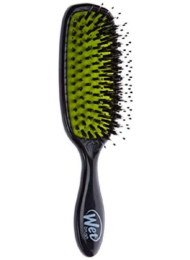Wet Brush Shine Enhancer Hair Brush Black Exclusive Ultrasoft Intelliflex Bristles Natural Boar Bristles Leave Hair Shiny And Smooth For All Hair Types For Women, Men, Wet And Dry Hair - Image 1