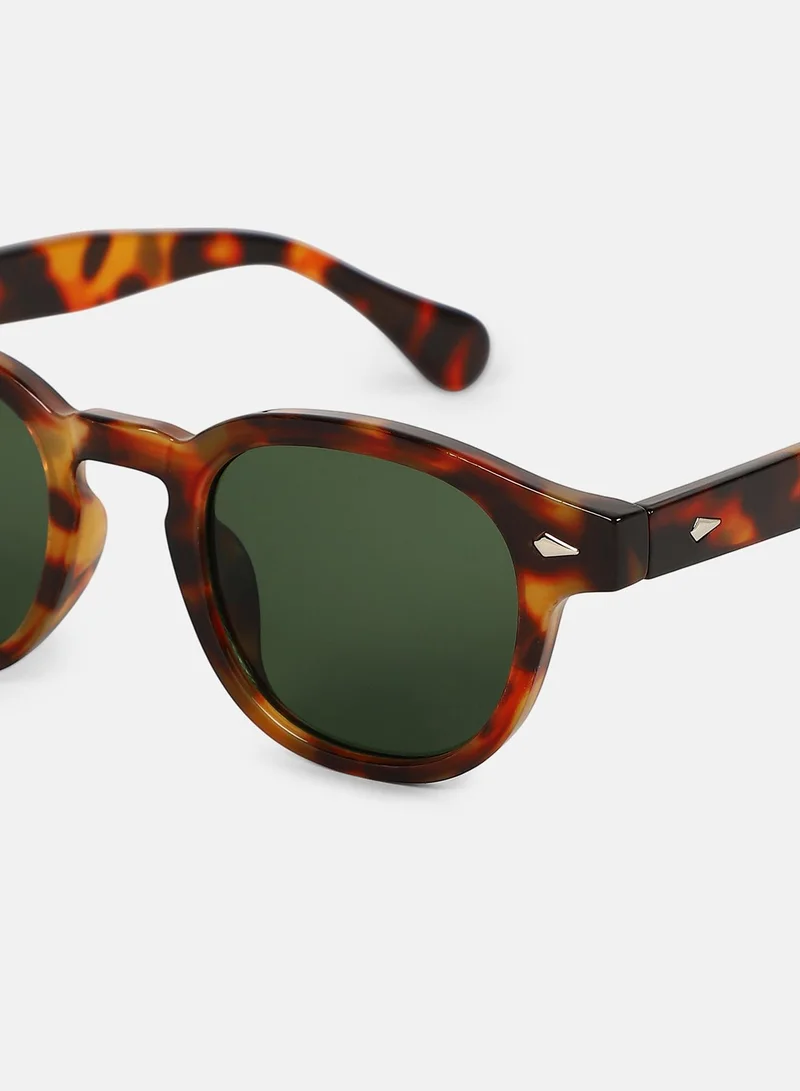 Haute Sauce Polarized Full Rim Round Sunglasses For Women