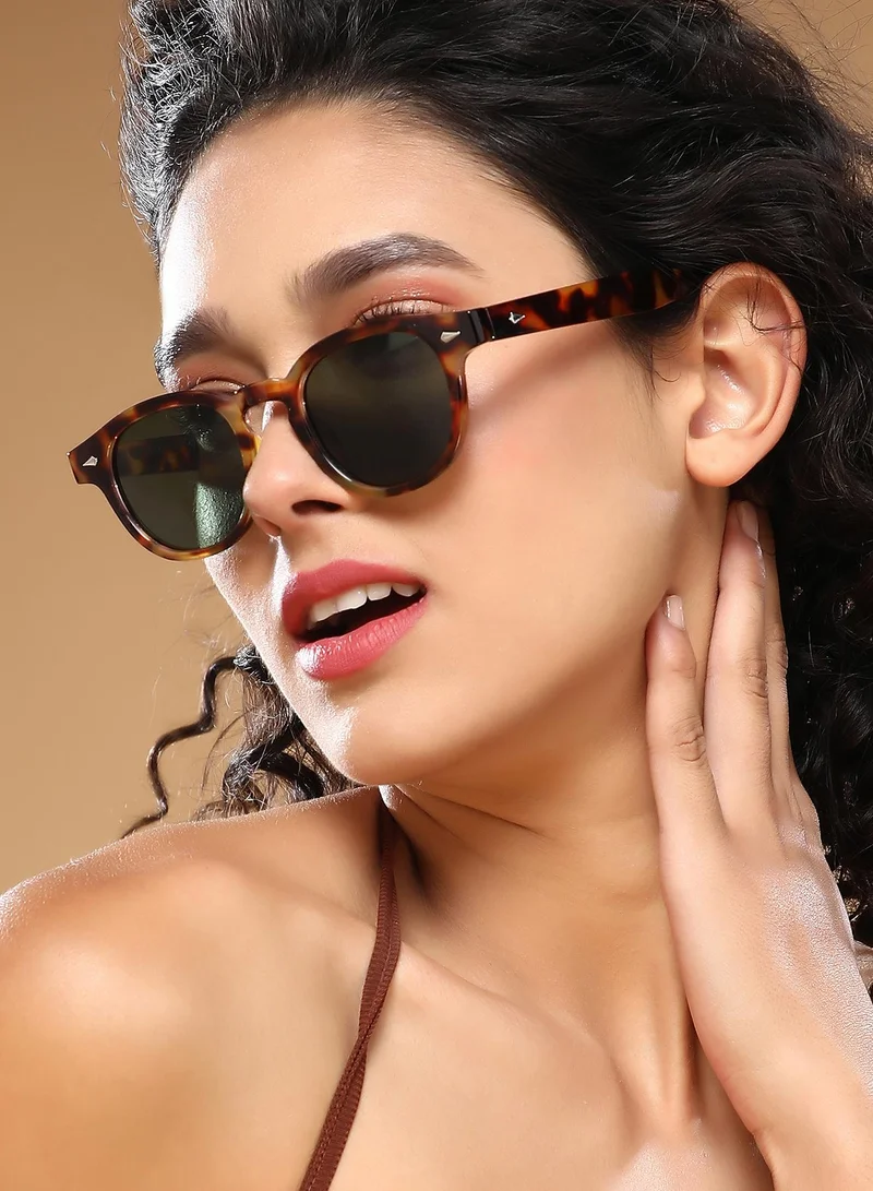 Haute Sauce Polarized Full Rim Round Sunglasses For Women