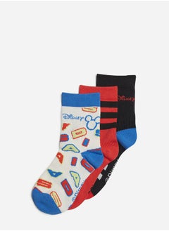 Pack of 3 Cartoon Graphic Print Socks