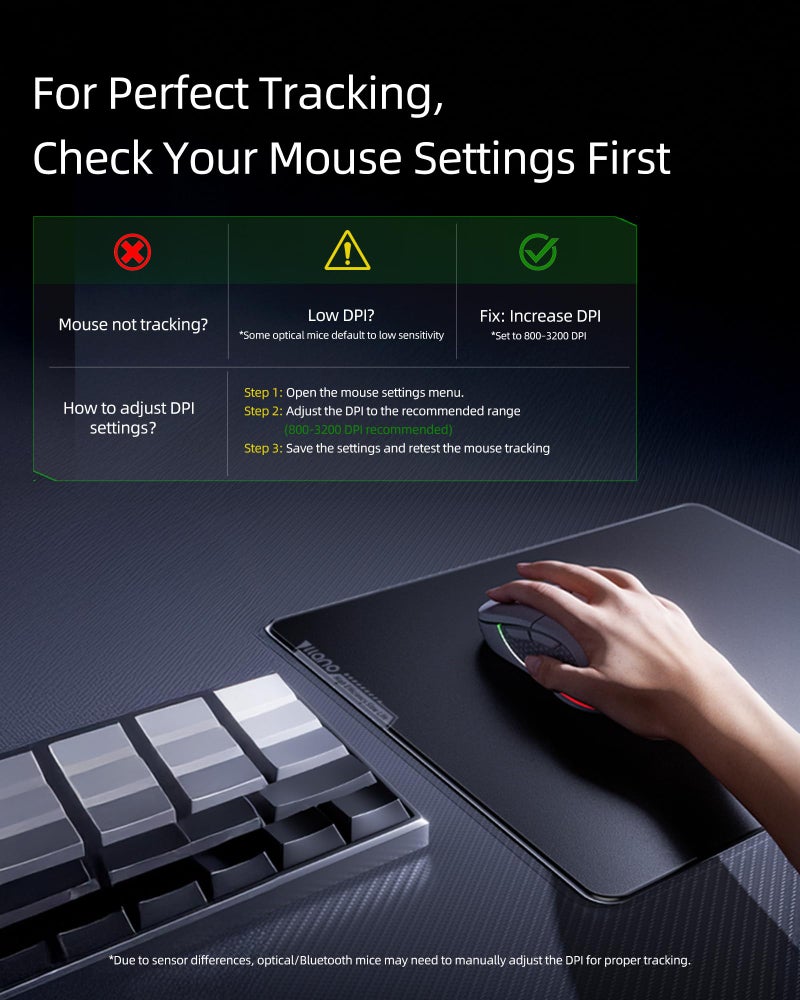 llano MP001 Tempered Glass Gaming Mousepad for FPS Gamers, 13.8"x11.8" Mouse Mat, Ultra-Smooth 0.85Î¼m Micro-Etched Surface, 3mm Thick, Non-Slip Base, Compatible with Viper/G502, Large 350mm *300mm - Image 3