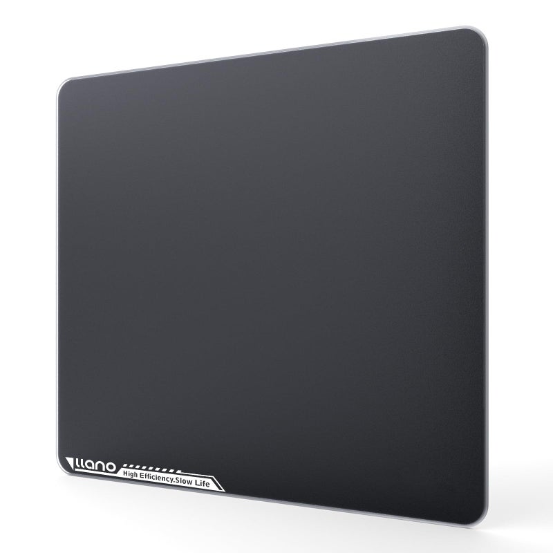 llano MP001 Tempered Glass Gaming Mousepad for FPS Gamers, 13.8"x11.8" Mouse Mat, Ultra-Smooth 0.85Î¼m Micro-Etched Surface, 3mm Thick, Non-Slip Base, Compatible with Viper/G502, Large 350mm *300mm - Image 1