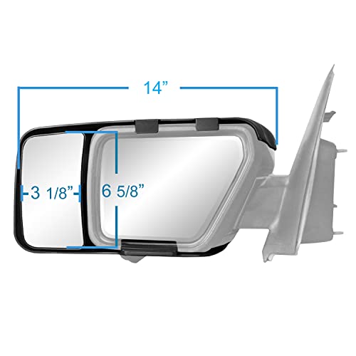 K Source Snap & Zap Custom Towing Mirror Pair for Ford F150, Black - Image 3