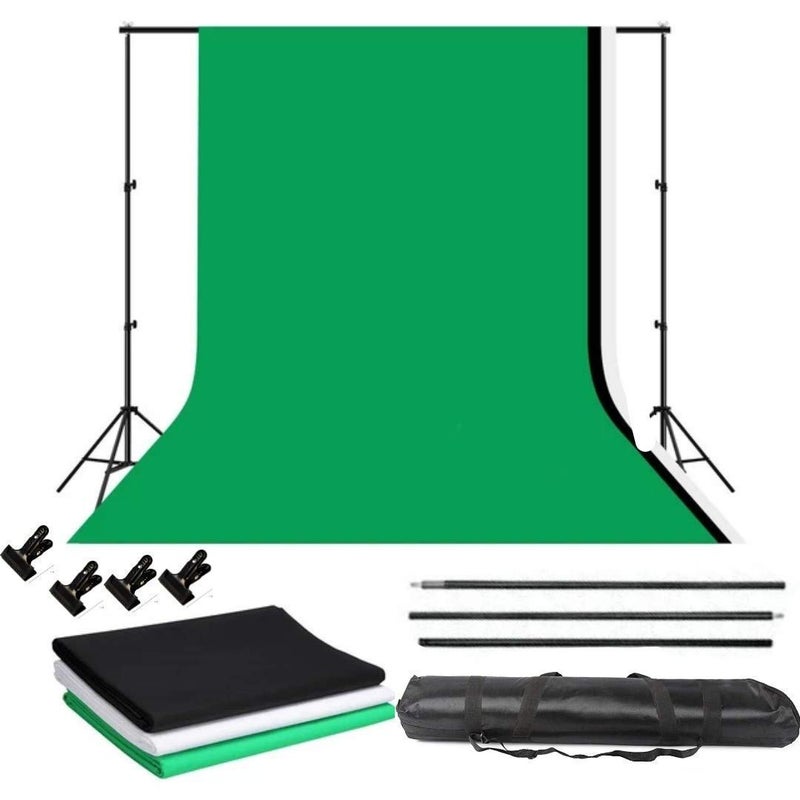 VTS Backdrop Stand Setup Photo Studio Screen Background for Indoor-Outdoor, Comercial, YouTube Photography (9 x9ft. -7) - Image 1