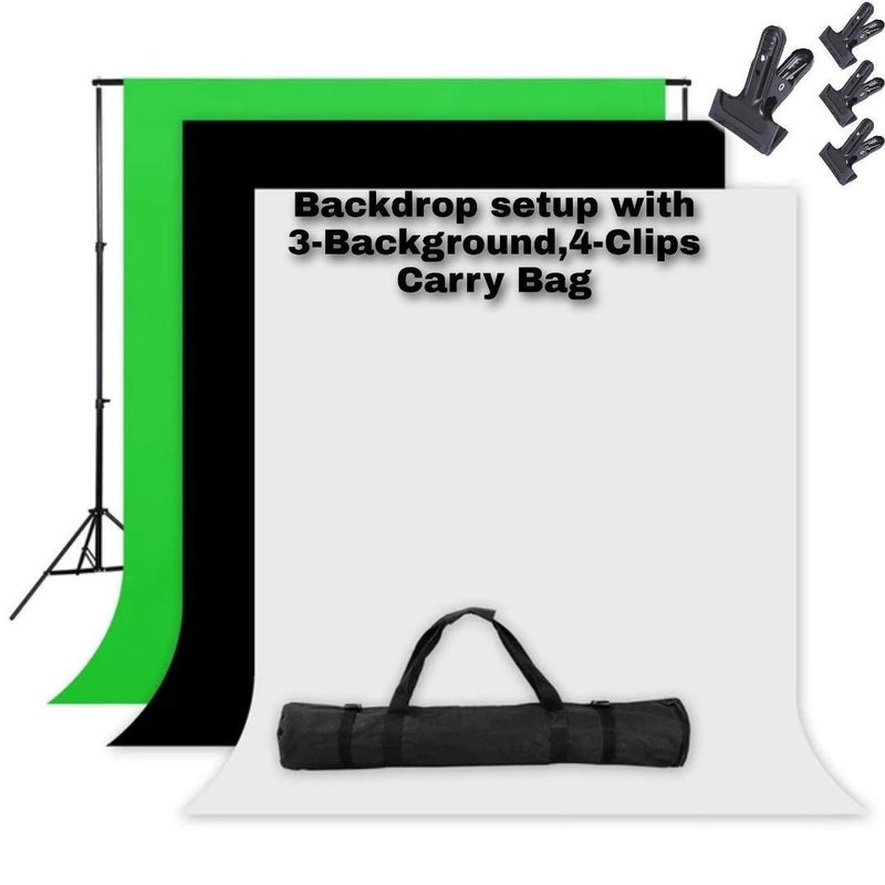 VTS Backdrop Stand Setup Photo Studio Screen Background for Indoor-Outdoor, Comercial, YouTube Photography (9 x9ft. -7) - Image 2