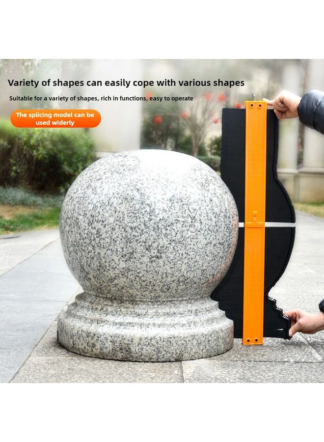 10 Inch Lockable Contour Gauge Multi Function Ruler High Precision ABS Resin - Image 4