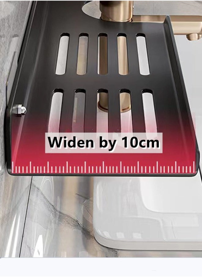 Kutis 2-Piece Bathroom Organizer/Bathroom Shelf/Bathroom Storage Rack Black 60 x 10 x 2.5 Centimeter  - Image 5