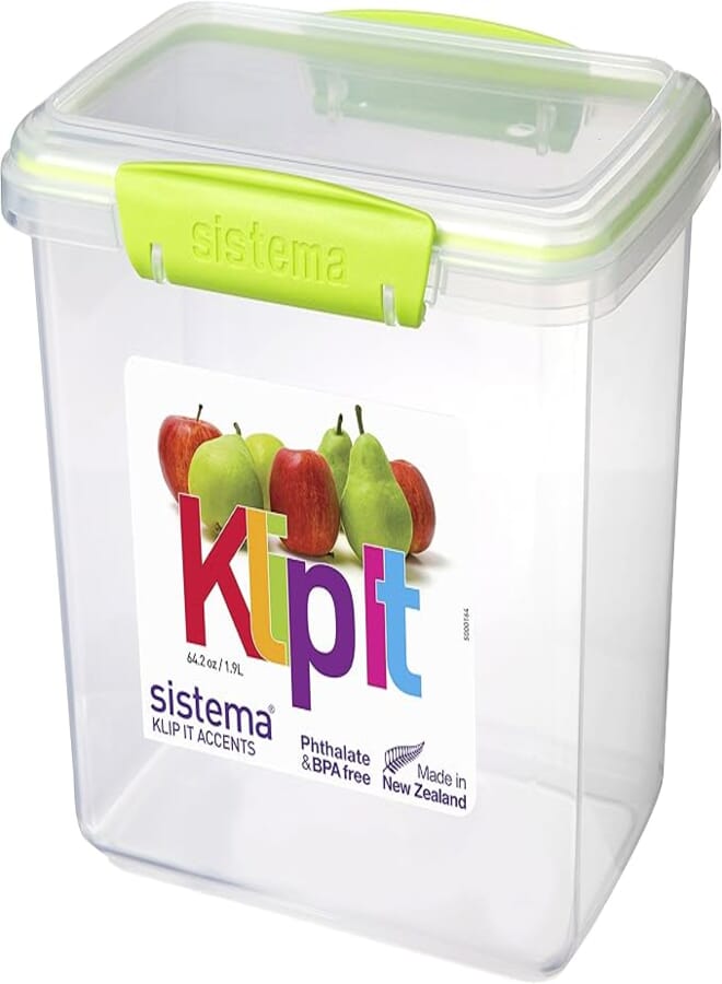 Sistema 1.9 Litre Polyproplene Rectangular Container, Multi-Color
