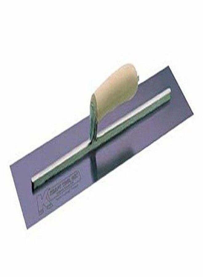 Kraft Tool CF727B Blue Steel Cement Trowel with Camel Back Wood Handle, 14 x 3-Inch - Image 2