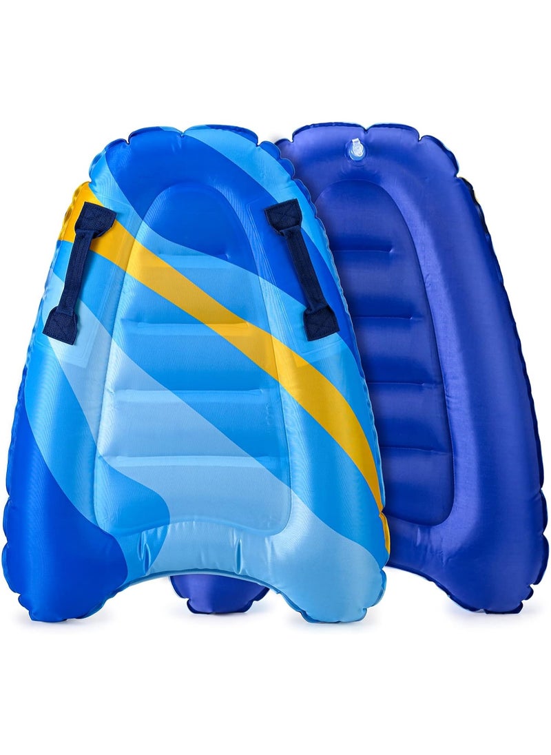 Jorunb Inflatable Boogy Boards for Beach Travel Toys, 30” Cavas Slip Slide Water Park Body Surfing Board with Handles, Summer Fun Water Pool Game Toys for Kids 4,8,12 Ages Light-Geometry  - Image 1