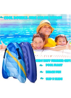 Jorunb Inflatable Boogy Boards for Beach Travel Toys, 30” Cavas Slip Slide Water Park Body Surfing Board with Handles, Summer Fun Water Pool Game Toys for Kids 4,8,12 Ages Light-Geometry  - Image 5