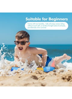 Jorunb Inflatable Boogy Boards for Beach Travel Toys, 30” Cavas Slip Slide Water Park Body Surfing Board with Handles, Summer Fun Water Pool Game Toys for Kids 4,8,12 Ages Light-Geometry  - Image 3
