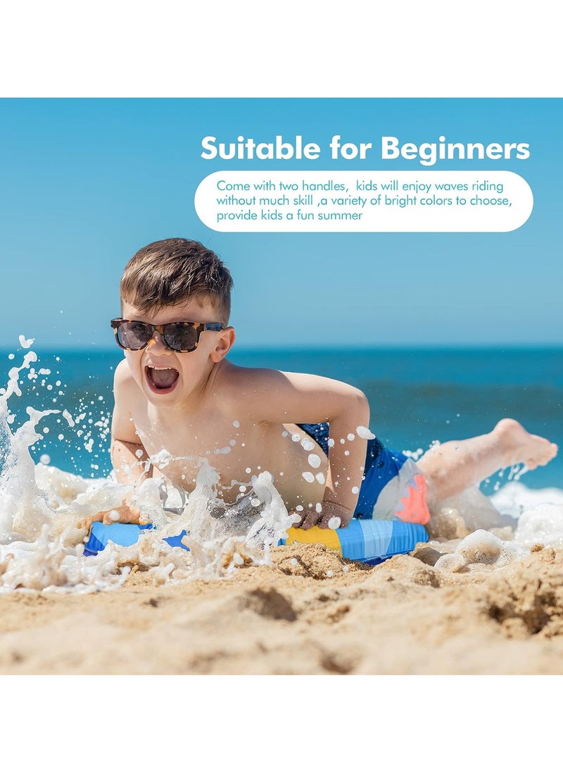 Jorunb Inflatable Boogy Boards for Beach Travel Toys, 30” Cavas Slip Slide Water Park Body Surfing Board with Handles, Summer Fun Water Pool Game Toys for Kids 4,8,12 Ages Light-Geometry  - Image 3