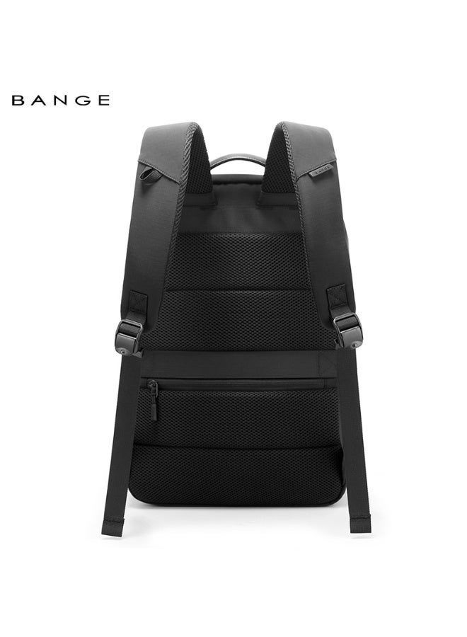 BANGE Travel Waterproof Soft Lightweight Student Casual Bag Men Laptop Backpack 7839 Black - Image 3