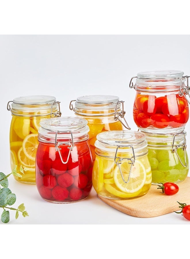 ChicAbode Glass Jars With Airtight Lid 25 Oz (Set Of 3) Wide Mouth Mason Glass Sealed Storage Canisters Leakproof For Coffee Sugar Nuts Spice Refrigerator Pickles & Preserves Tea For Fridge Kitchen Pantry - Image 5