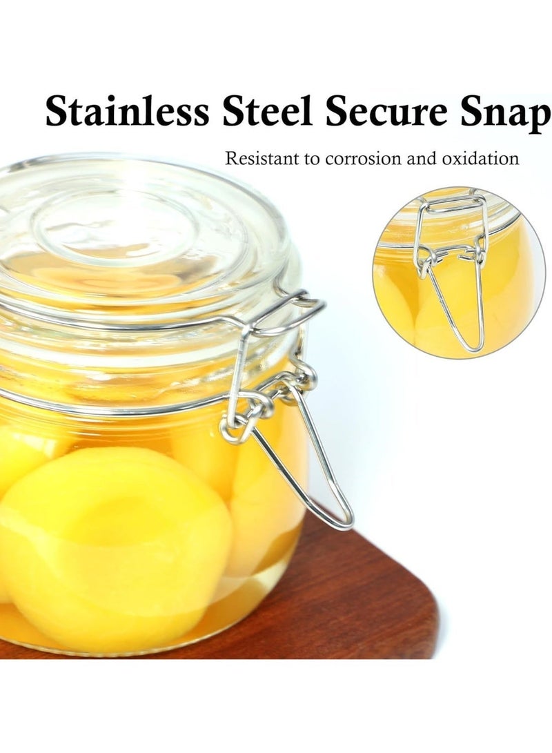 ChicAbode Glass Jars With Airtight Lid 25 Oz (Set Of 3) Wide Mouth Mason Glass Sealed Storage Canisters Leakproof For Coffee Sugar Nuts Spice Refrigerator Pickles & Preserves Tea For Fridge Kitchen Pantry - Image 2