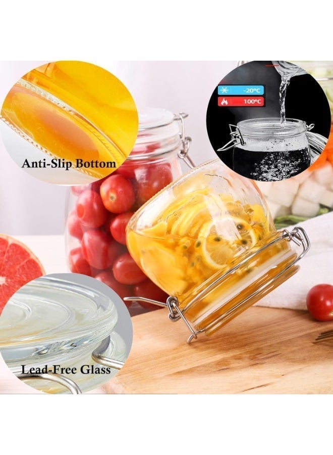 ChicAbode Glass Jars With Airtight Lid 25 Oz (Set Of 3) Wide Mouth Mason Glass Sealed Storage Canisters Leakproof For Coffee Sugar Nuts Spice Refrigerator Pickles & Preserves Tea For Fridge Kitchen Pantry - Image 4