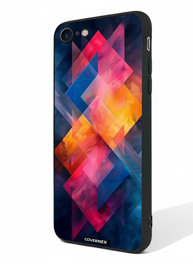 Covernex Apple iPhone 7 Protective Case Cover Printed Featuring Prism Fusion Geometric Overlay - Image 1
