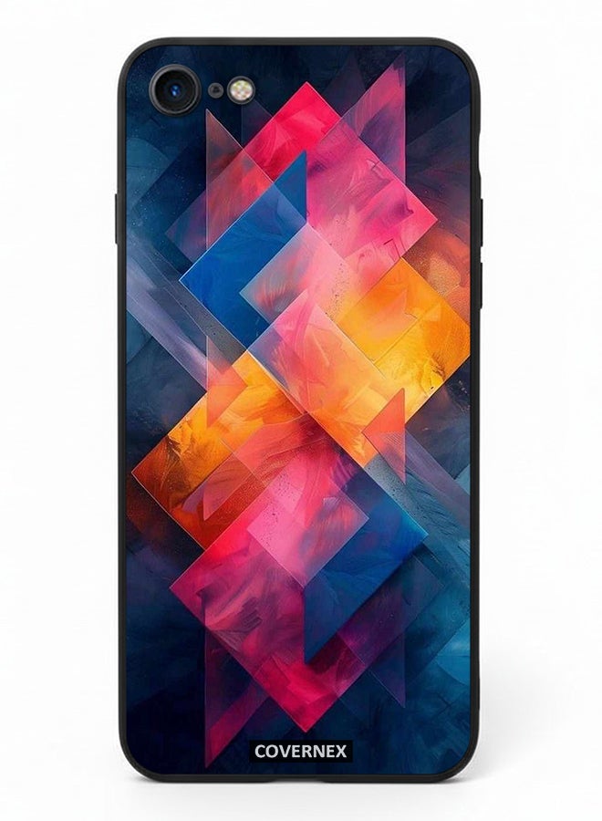 Covernex Apple iPhone 7 Protective Case Cover Printed Featuring Prism Fusion Geometric Overlay - Image 2
