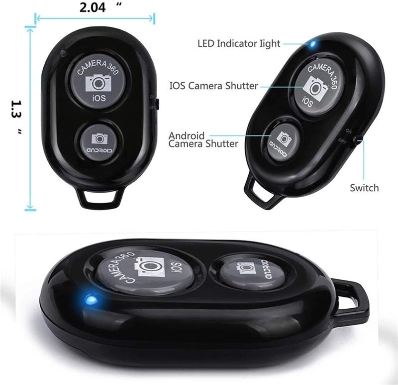 AngelReally Wireless Camera Shutter Remote Control for Smart Phones- Compatible with iOS/Android (2 White+2 Black) - Image 1